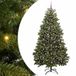 vidaXL Sapin de Noël artificiel 210 cm 300 LED Blanc chaud PVC et Acier Vert