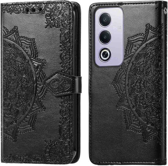 imoshion Mandala Bookcase Zwart voor Oppo A40 / A40M / A60 (5G)