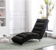 MODFU - Relaxligstoel - Vibratiefunctie En Zijvak - Modern - Voor Woonkamer - Linnen - Zwart - 55 X 148 X 84 Cm