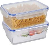 Excellent Houseware Vershoudbakje - 2x - 2200 ml - transparant - kunststof