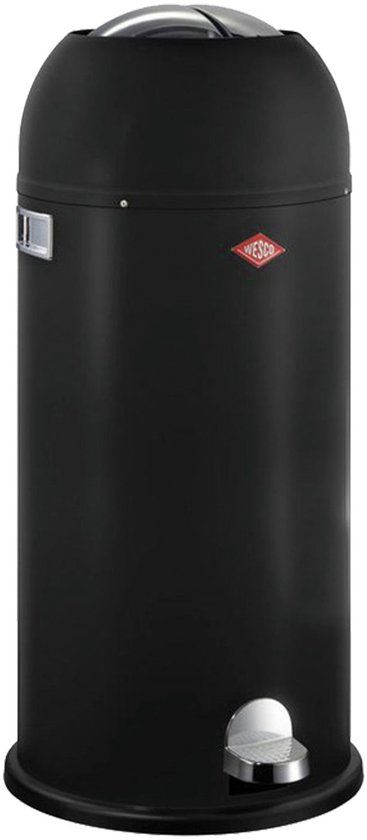 WESCO Kickmaster Maxi Prullenbak | Pedaalemmer | 40 Liter | Metaal - Matzwart