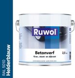 Ruwol Betonverf Helderblauw (RAL 5010) 2,5 liter