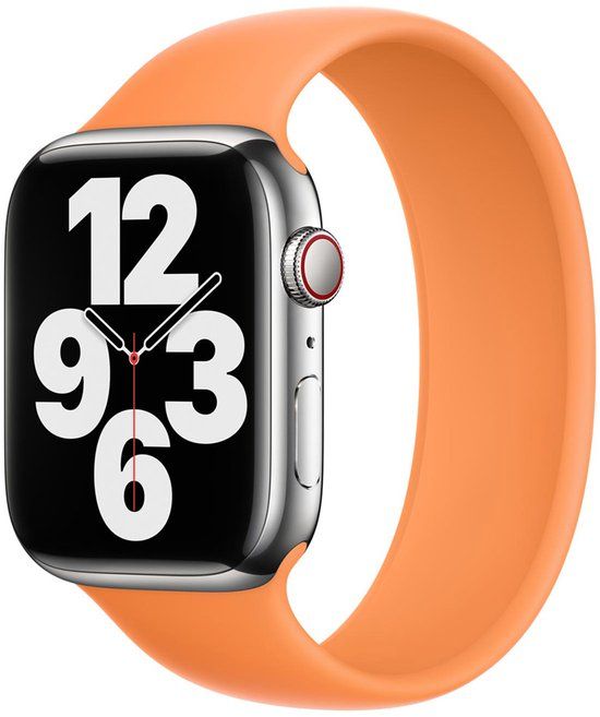 Apple Siliconen solobandje voor de Apple Watch | 38/40/41/42 mm - Maat 7 - Marigold