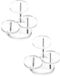 QWORK® 3-laags mini-acryl displaystandaard, ronde transparante acryl displaystandaard voor ringen, oorbellen, armbanden en minifiguren (2-pack)