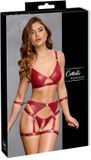 Cottelli BONDAGE Bondage Bra Set Rood/Zilver XL