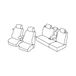 Set Superior Set stoelhoezen grijs/zwart compatibel met Toyota Auris 3p (04/07>11/12)