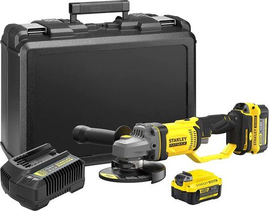 Stanley SFMCG400M2K FATMAX® V20 Accu Haakse Slijper 125mm 18V 4.0Ah in Koffer