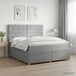 Maison Exclusive - lit boxspring LED avec matelas, gris clair, 140 x 190 cm, rembourré
