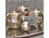 Servetten Kaarsen Goud 33x33cm