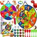 Jeu de fléchettes pour enfants - 66 cm - Double face - Avec balles et fléchettes adhésives