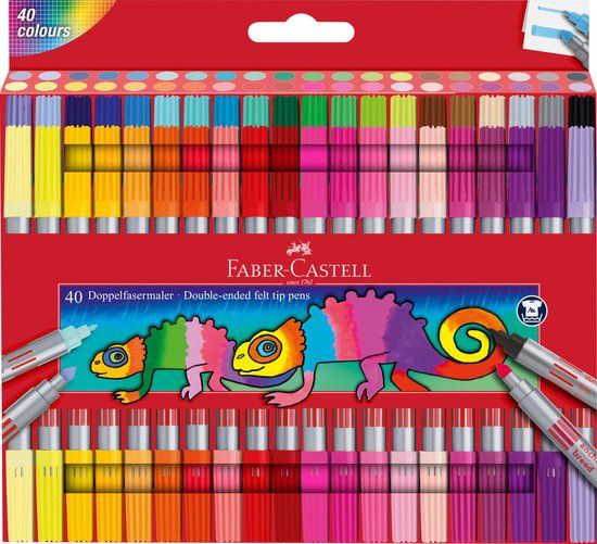Faber-Castell Viltstiftset - 40 kleuren - Dubbele punt