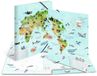 HERMA hoekspanmap Dieren Wereldkaart Karton DIN A3