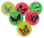 Cornelissen Grote stuiterballen met vlinder - 6x - Dia 4,5 cm