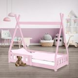 ML-design Kinderbed Tipi 70x140 cm Roze Grenenhout