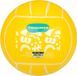 Waimea Strandbal PVC - 13 cm - Fluorgeel