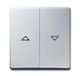 Busch-Jaeger ABB Busch-Jaeger tweedelige wip jaloezieschakelaar IP44 - All weather 44 aluminium (2126-33)