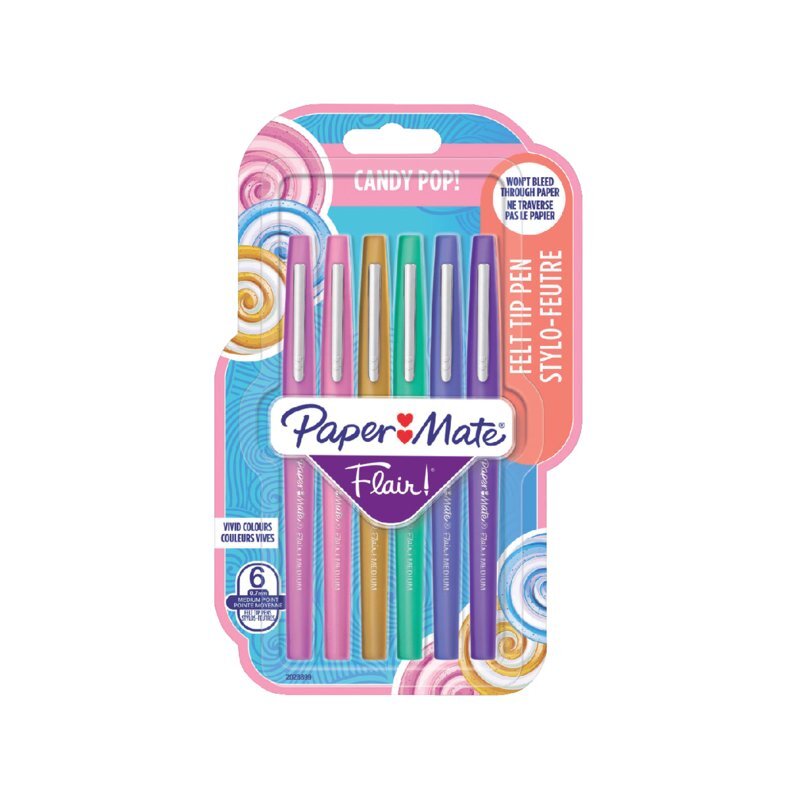 Paper Mate Fineliner flair candypop assorti 1.0mm set à 6 stuks