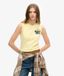 Superdry Damestanktop Vintage Rainbow Geel Maat 42
