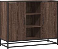 vidaXL Dressoir 92x35x76 cm bewerkt hout bruin eikenkleurig