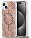 Guess - IML - GCube MagSafe hoesje pour iPhone 15 Plus / 14 Plus - Marron