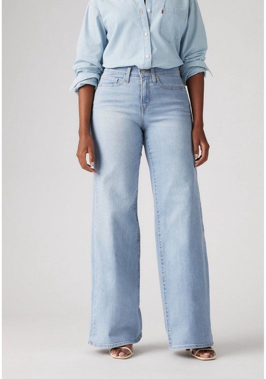 Levi's Jeans 318 Shaping Wide Leg Dames W27 X L30 Blauw