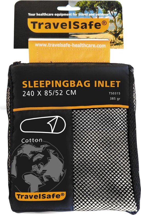 Travelsafe Cotton Inlet Mummy Sleeping Bag - White