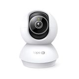 Tapo C250 4K bewakingscamera voor binnen, 360°, lokale AI-detectie en bewegingstracking met zoom, IR-nachtzicht, privacyblokkeringszone, micro-SD of cloud-geheugen, huisdier en babyfoon met camera