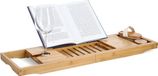 Zeller badrek/badplank - uitschuifbaar - 70-105 cm - bamboe hout - luxe