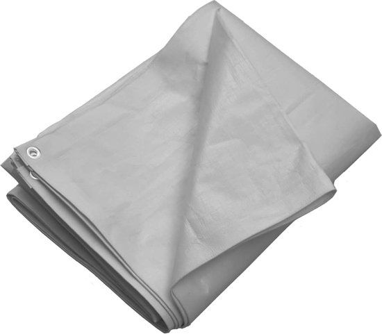 vidaXL Dekzeil - 8x8 m - Grijs