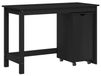 Bureau Kas Set 2 st Zwart Massief grenenhout