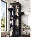 Poteau griffoir d'angle - Arbre à chat XXL - 204 cm - Avec 2 maisons pour chat