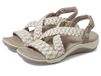 Skechers Martha Stewart Reggae Cup Coastal Trail platte damessandalen, naturel taupe, 8 US, naturel taupe, 39 EU, Natuurlijke taupe