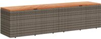 vidaXL Tuinbox 220x50x54 cm poly rattan en acaciahout grijs