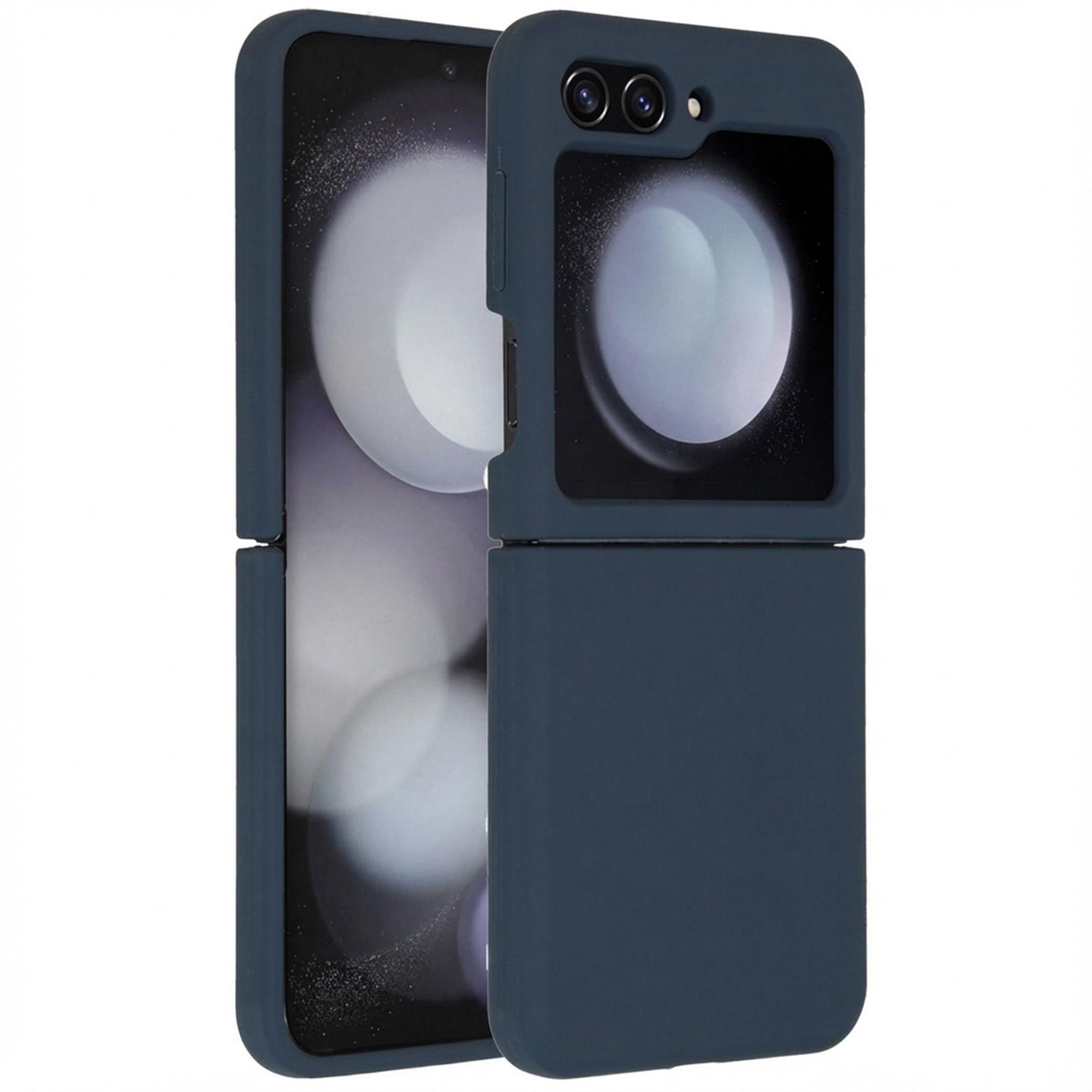 Accezz Liquid Silicone Backcover voor de Samsung Galaxy Z Flip 5 - Donkerblauw