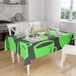 Bonamaison Tafelkleed, Anti-Mold, Sneldrogend, Waterdicht, 100% Polyester Tafellaken, Neon groene rook, 140 x 160 Cm