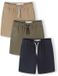 Minoti jongens korte broek 3-pack 100% katoen - beige