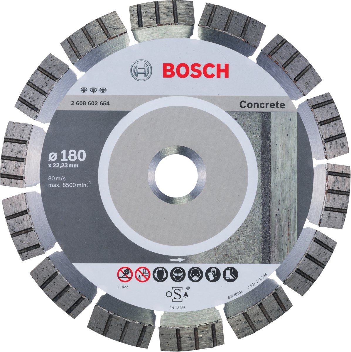 Bosch Diamantdoorslijpschijf Best for Concrete 180 x 22 23 x 2 4 x 12 mm