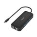 Hama 00300080 USB Type-C Hub met 6 poorten (3x USB-A, 1x USB-C, 1x HDMI, 1x RJ-45), 5000 Mbit/s, 4K resolutie, Zwart