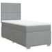 vidaXL Boxspringbed met matras, stof, lichtgrijs, 140x200 cm