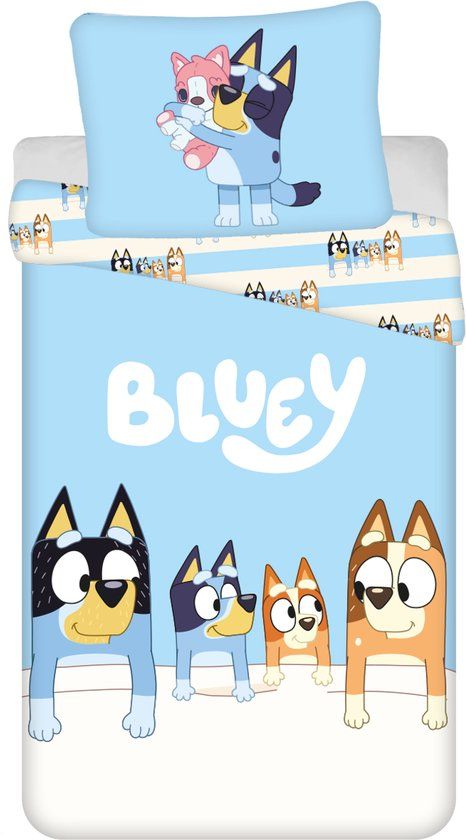 4KidsOnly Bluey Dekbedovertrek Sleep 140 x 200 cm - Katoen