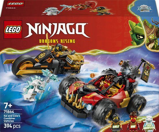 LEGO NINJAGO Kai en Cole's Combivoertuigen Speelgoed voor Kinderen Vanaf 7 Jaar 71864