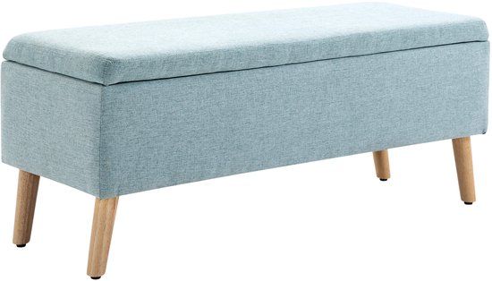 Homcom Opbergbank Polyester, Rubberwood - 110L x 39W x 45H cm - Groen