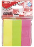 OFFICE PRODUCTS index tabs paper 26 x 76 mm, 3 x 100 sheets, blister packaging for hanging, assorted colors