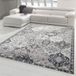 Orient Tapis, type "Orient", adapté pour l'extérieur, salon, avec ornements gris, dimensions : 200 x 290 cm