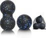 2 stuks massageset met massageballen, foamroller voor spierherstel, "pinda"-massagebal, dubbele lacrosseballen voor fascia-massage, massagebal voor zelfmassage, inclusief opbergzak
