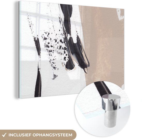 MuchoWow® Glass Painting 90x60 cm - Acrylic Glass Painting - Paint - Design - Abstract - Photo on Glass - Paintings