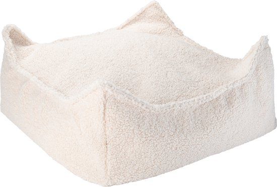 Wigiwama Teddy Square Ottoman / Poef - 80x70x50cm - Cream White