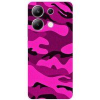 Xiaomi Redmi Note 13 4G Camouflage rose bedrukt siliconen hoesje