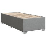 vidaXL Boxspringbed met matras, stof, lichtgrijs, 140x200 cm