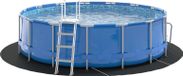 Bâche de sol pour piscine Ø 366 cm (2 mm) Tissu non-tissé rond Noir